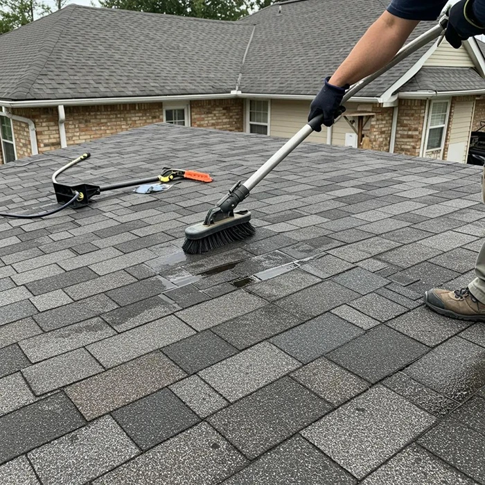 Roof Top Cleaning via Pressure Washing Service